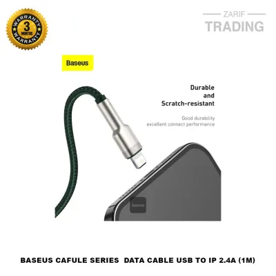Baseus Cafule Series Metal Data Cable USB to IP 2.4A 1m Durable Fast Charging Cable